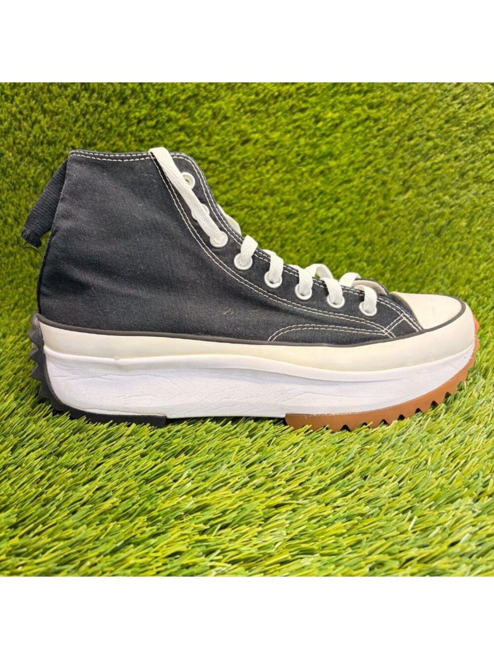 Converse Run Star Hike High Mens Size 8.5 Black White Athletic Shoes Sneakers